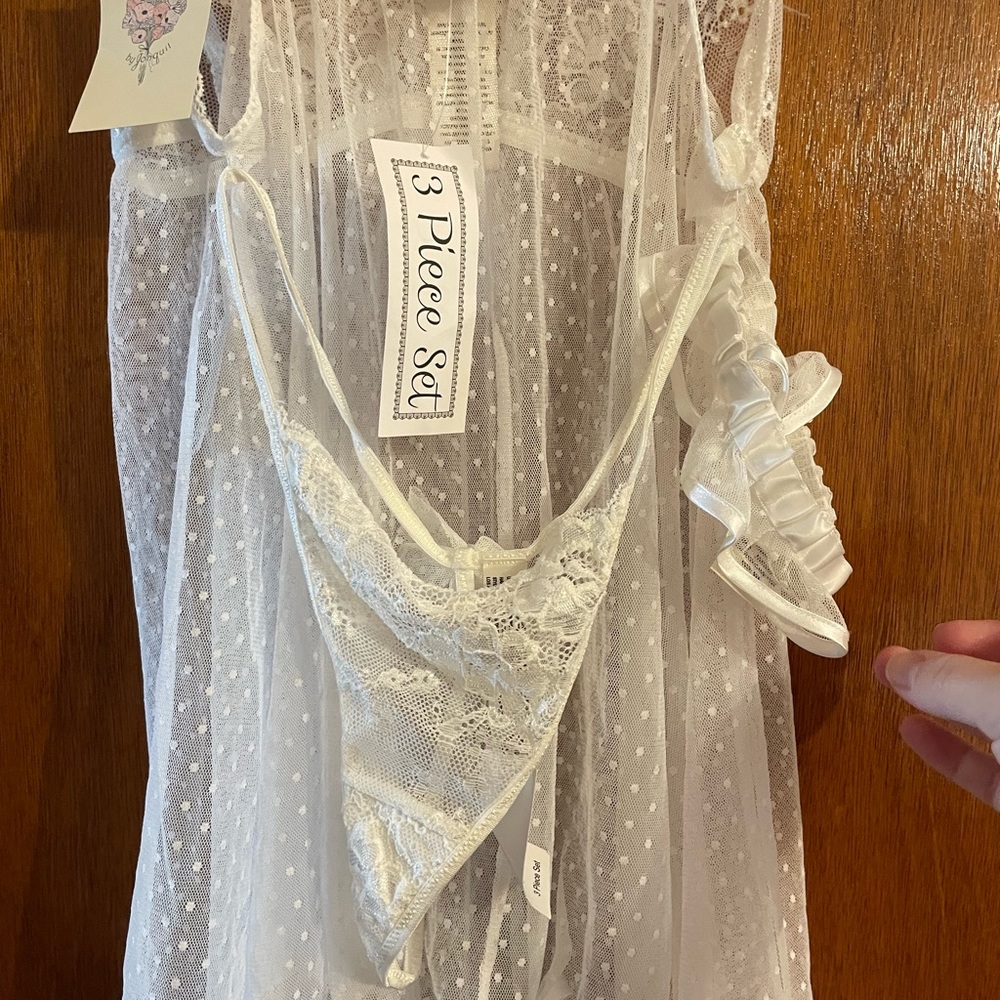 3 piece bridal lingerie
